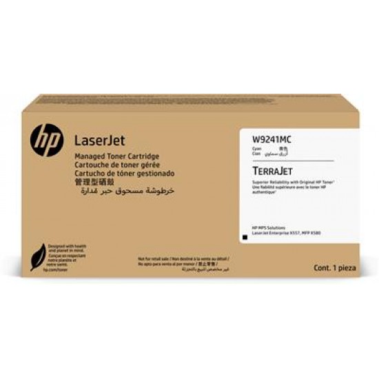 HP W9241MC Cyan Managed Original LaserJet Toner Cartridge
