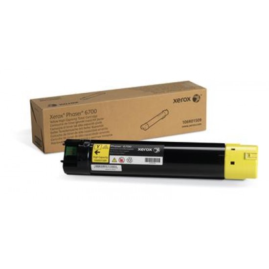 Xerox Genuine Phaser 6700 Yellow High Capacity Toner Cartridge - 106R01509