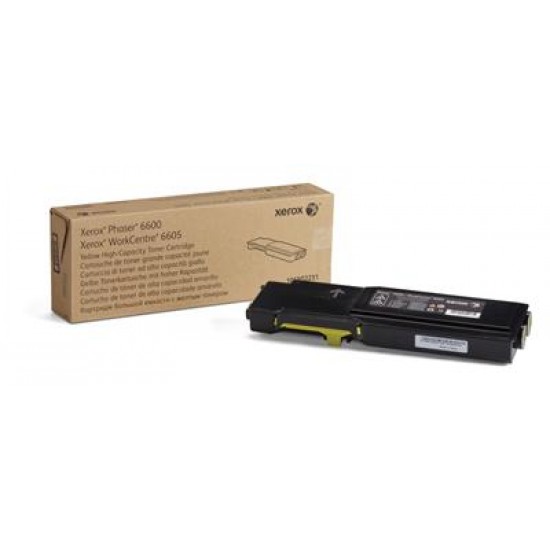 Xerox Genuine Phaser 6600 / WorkCentre 6605 Yellow High Capacity Toner Cartridge - 106R02231