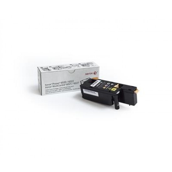 Xerox Genuine Phaser 6020 / 6022 / WorkCentre 6025 / 6027 Yellow Standard Capacity Toner Cartridge - 106R02758
