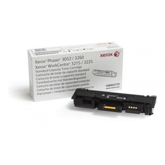 Xerox Genuine Phaser 3260 / WorkCentre 3225 Black Standard Capacity Toner Cartridge (1500 pages) - 106R02775