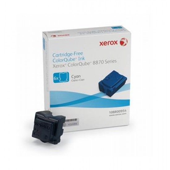 Xerox Genuine ColorQube 8870 / 8880 Cyan Solid Ink () - 108R00954