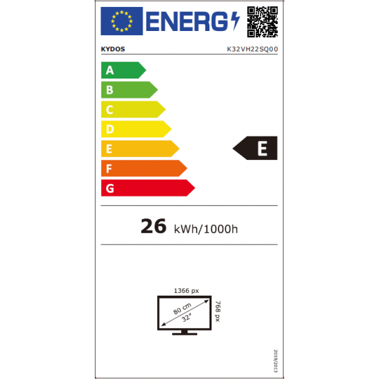 TV Kydos Vidaa 32'' QLED HD K32VH22SQ00