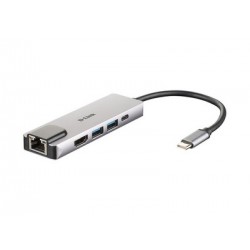 D-Link 5-in-1 USB-C Hub with HDMI/Ethernet and Power Delivery (DUB-M520)