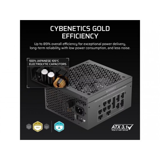 CORSAIR PSU RM1000x Shift (Cybenetics Gold, Fully Modular)