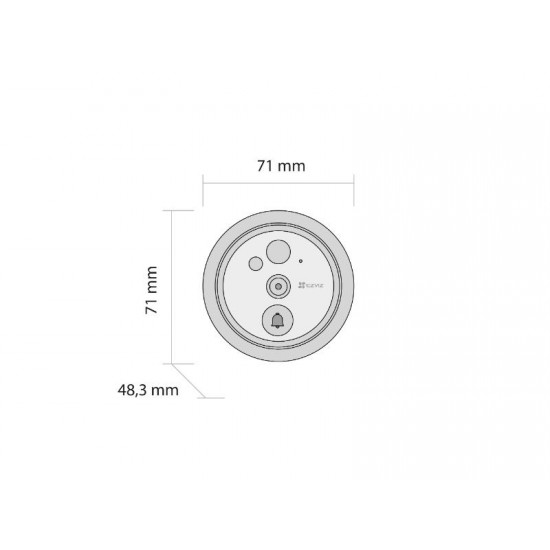 EzViz Peephole Doorbell HP4 Wire-free (HP4)