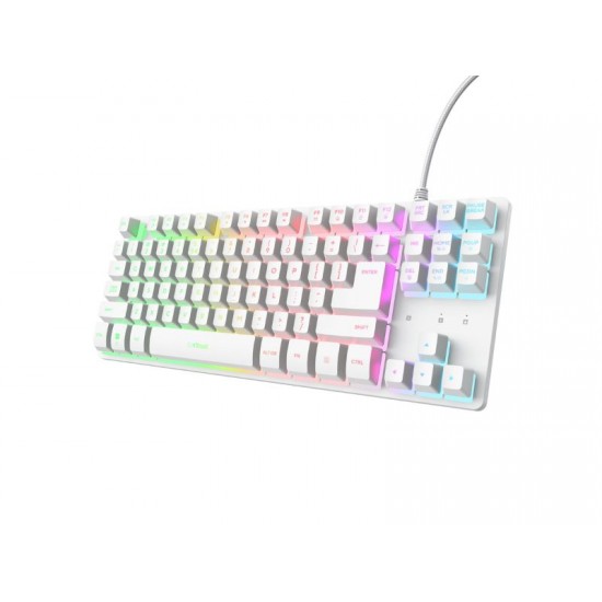 Trust GXT833W Thado TKL Keyboard White - 25894
