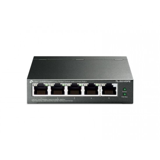 Tp-Link 5-Port Gigabit Easy Smart Switch with 4-Port PoE+ (TL-SG105PE)