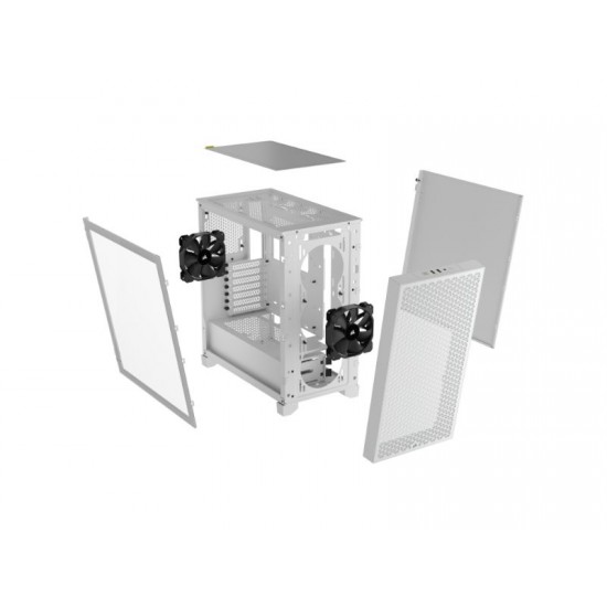 Corsair Mid Tower ATX Case 3000D Airflow Windowed Tempered Glass - White - CC-9011252-WW