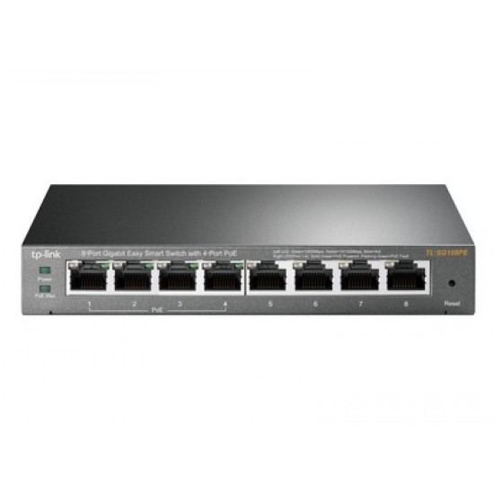 Tp-Link 8-Port Gigabit Easy Smart Switch with 4-Port PoE+ (TL-SG108PE)