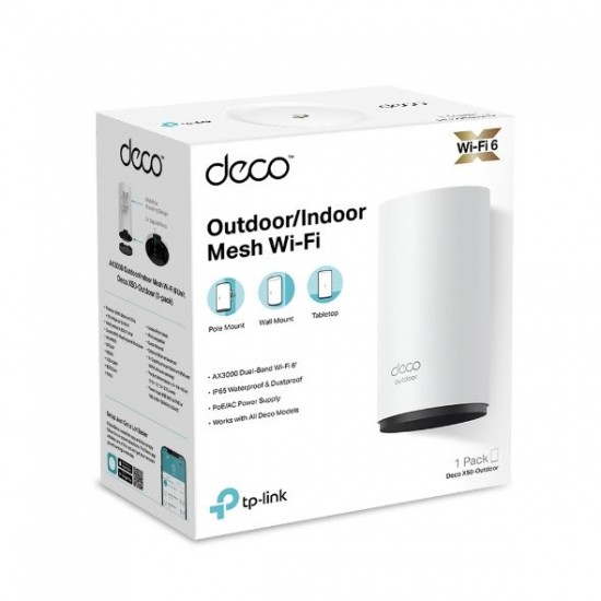 Tp-Link AX3000 Outdoor / Indoor Whole Home Mesh WiFi 6 Unit (Deco X50- Outdoor)