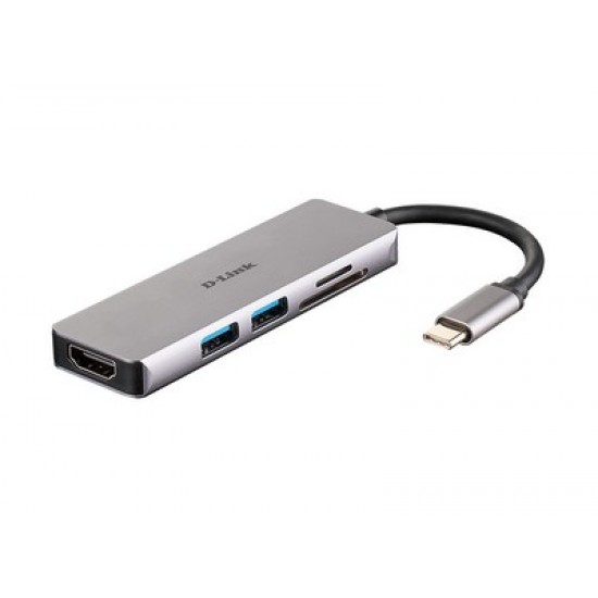 D-Link 5-in-1 USB-C Hub with HDMI and SD/microSD Card Reader (DUB-M530)