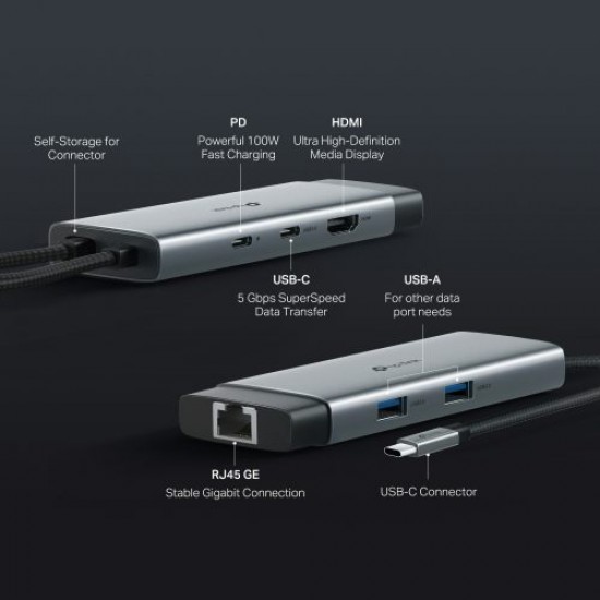TP-Link Hub USB Type-C 6-Port  (UH6120C)