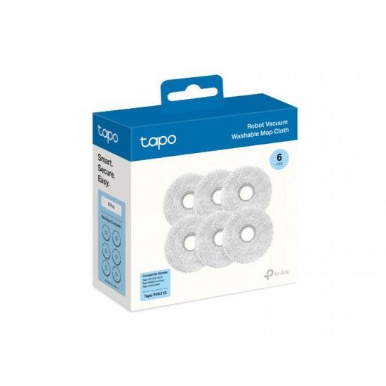 TP-Link Washable Mop Cloth Tapo RVA310/RV50 Pro Omni/Replacement Part/White-RVA310