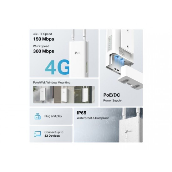 NW TP-Link 4G LTE Outdoor Router TL-MR100-OUTDOOR