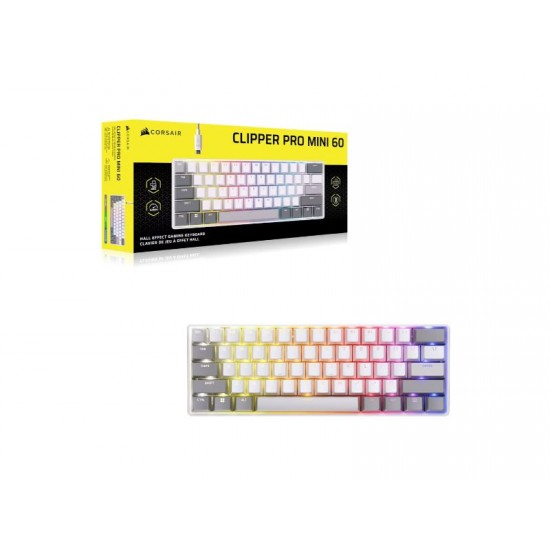 CORSAIR Keyboard Clipper PRO Mini 60% White - CH-979111J-NA