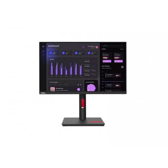 Monitor Lenovo ThinkVision T24i-30 23.8'' IPS FHD, HDMΙ, Display Port, VGA, Height adjustable, 3 Years Warranty 63CFMAR3EU
