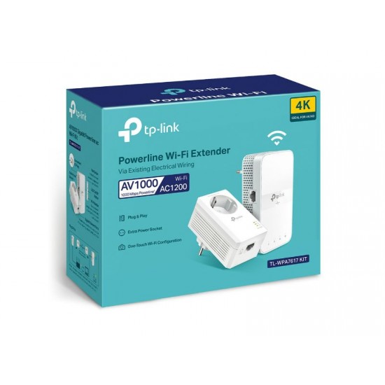 Tp-Link AV1000 Gigabit Passthrough Powerline ac Wi-Fi Kit (TL-WPA7617 KIT)