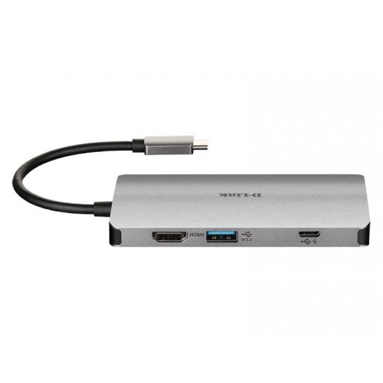 D-Link 8-in-1 USB-C Hub with HDMI/Ethernet/Card Reader/Power Delivery (DUB-M810)
