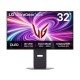 Monitor LG Ultra Gear 32GS95UV 31.5'' 4K Oled 240Hz 0.03ms, HDMI, DisplayPort, USB, Speakers, Tilt,Height Adjustable, Swivel, Pivot, DisplayHDR True Black 400, 3Y - 32GS95UV-B