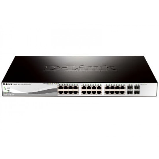 D-Link 28-Port Gigabit Smart Managed PoE Switch (DGS-1210-28P)