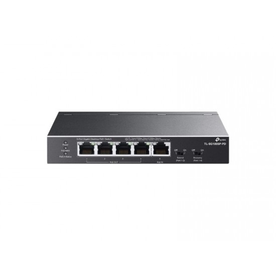 TP-Link Switch 5-Port Gigabit Desktop PoE+ with 1-Port PoE++ In and 4- Port PoE+Out (TL-SG1005P-PD)