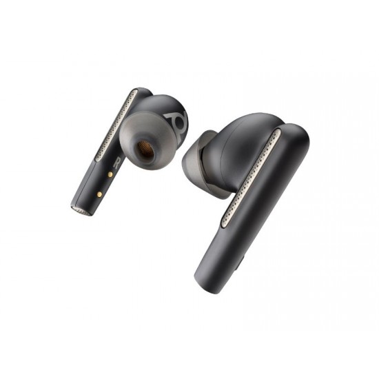 Poly Voyager Free 60+ UC Carbon Black Earbuds +BT700 USB-C Adapter +Touchscreen Charge Case (7Y8G4AA)