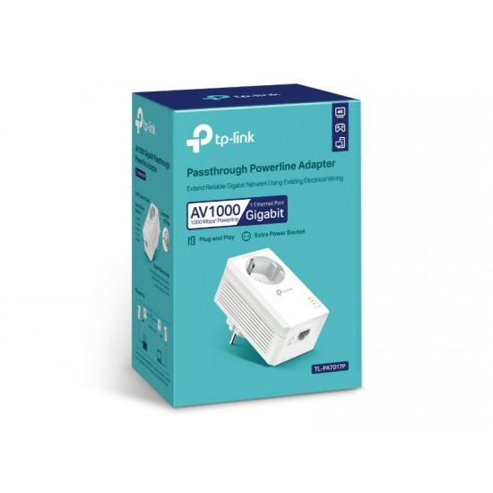 Tp-Link AV1000 Gigabit Passthrough Powerline Adapter (TL-PA7017P)