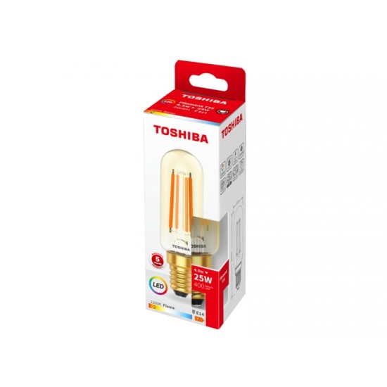 TOSHIBA LED FILAMENT AMBER T25 E14 4.5W 2200K