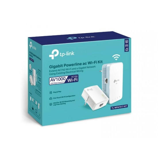Tp-Link AV1000 Gigabit Powerline ac Wi-Fi Kit (TL-WPA7517 KIT)