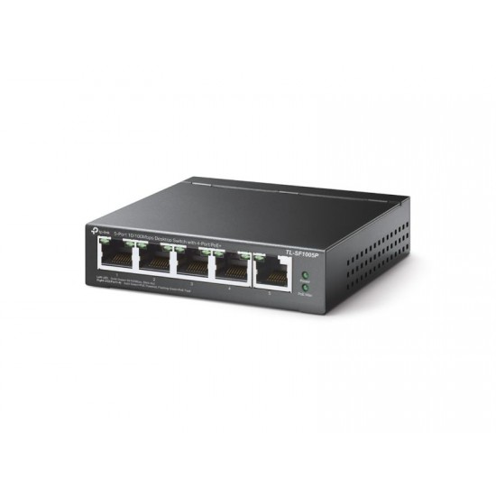 Tp-Link 5-Port 10/100Mbps Desktop Switch with 4-Port PoE+ (TL-SF1005P)
