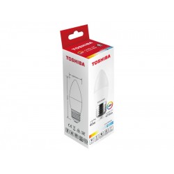 TOSHIBA LED C37 E27 4.7W 6500K