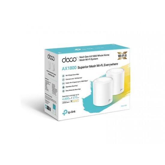 Tp-Link AX1800 Whole Home Mesh Wi-Fi 6 System (2-pack Deco X20)