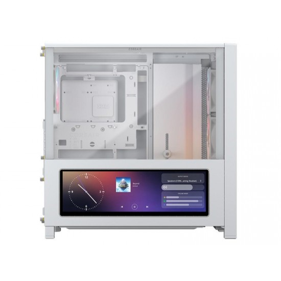 CORSAIR Case 4000D FRAME LCD ARGB (Mid-Tower, TG, White) - PN CC- 9011327-WW