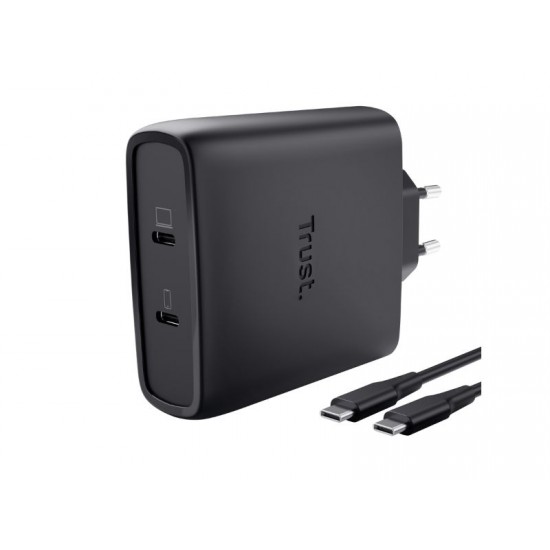 Trust Maxo 100W 2P USB-C GaN Charger Black - 25527