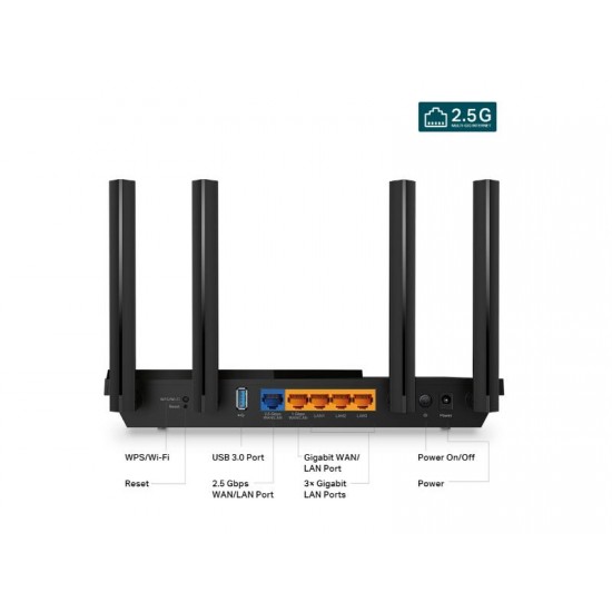 Tp-Link AX3000 Multi-Gigabit Wi-Fi 6 Router with 2.5G Port (Archer AX55 Pro)