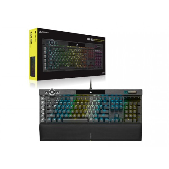 Corsair Wired Optical - Mechanical Gaming Keyboard K100 RGB OPX Switch - US Layout - Black - CH-912A01A-NA