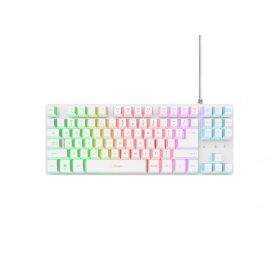Trust GXT833W Thado TKL Keyboard White - 25894