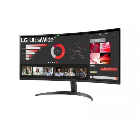 Monitor LG Curved UltraWide 34WR50QC 34'' 4K VA 100Hz 5ms,HDR, HDMI, DisplayPort, Curved, 3Y - 34WR50QC-B