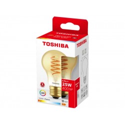 TOSHIBA LED FILAMENT SPIRAL AMBER A60 E27 4.5W 2200K