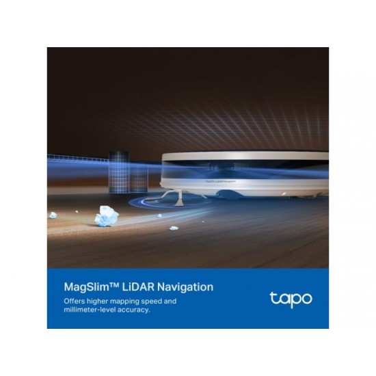 TAPO WHITE 5300Pa Suction MagSlim™ LiDAR Navigation Robot Vacuum and Mop