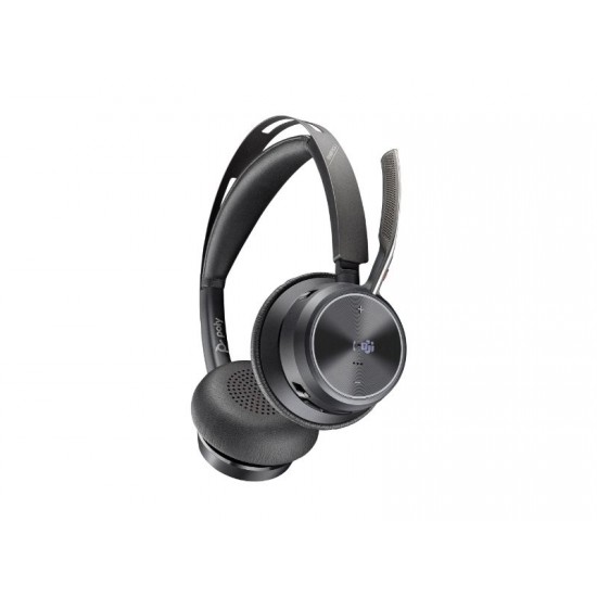 Poly Voyager Focus 2 Microsoft Teams Certified USB-C-C Headset +USB-C/A Adapter +Charging Stand (9T9J6AA)