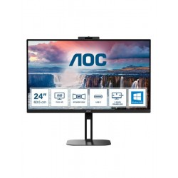 Monitor AOC 23.8'' IPS / HDMI /DisplayPort/ USB/ Web Camera/ Speakers / 3Y Warranty 24V5CW/BK