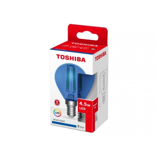 TOSHIBA LED FILAMENT COLOR BLUE G45 E14 4.5W