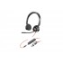 Poly Headset Blackwire 3325 Stereo Microsoft Teams Certified USB-C +  3.5mm Plug +USB-C/A Adapter (8X222AA)