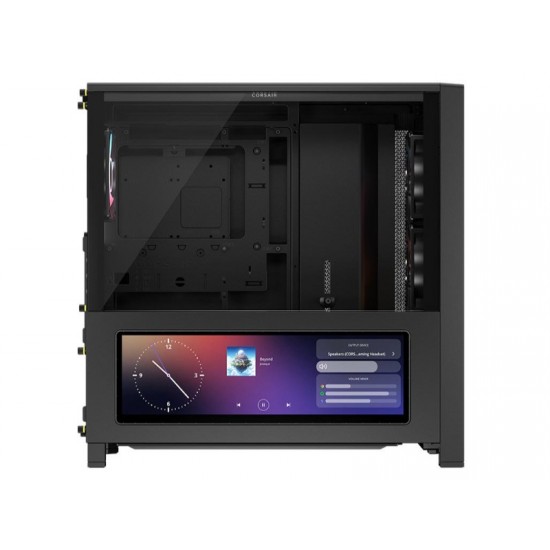 CORSAIR Case 4000D FRAME LCD ARGB (Mid-Tower, TG, Black) - PN CC- 9011326-WW
