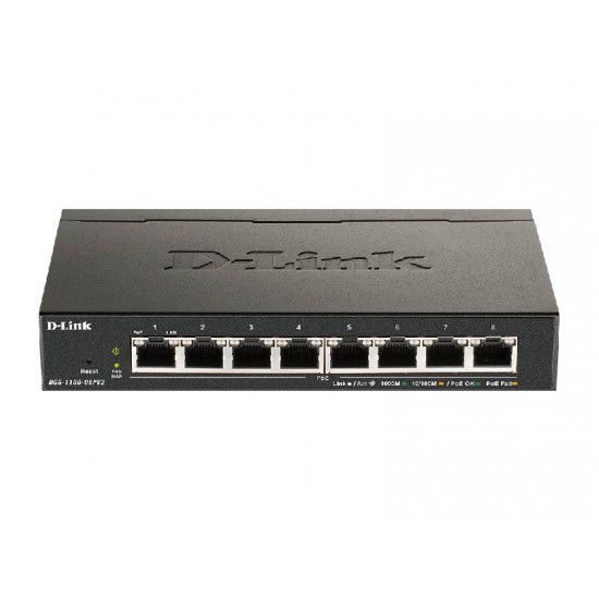 D-Link Switch 8-Port PoE Gigabit Smart Managed (DGS-1100-08PV2)