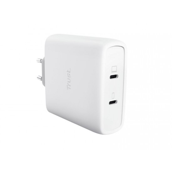 Trust Maxo 100W 2P USB-C GaN Charger WHT - 25528