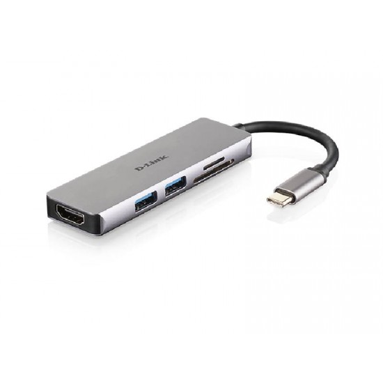 D-Link 5-in-1 USB-C Hub with HDMI and SD/microSD Card Reader (DUB-M530)