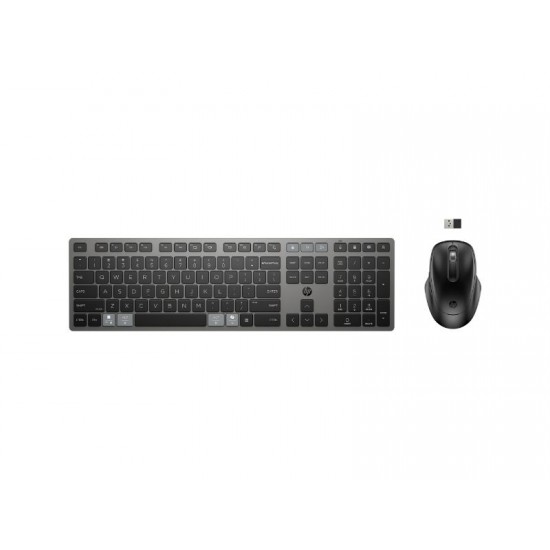 HP 720 Multi-Device Rechargeable Wireless Keyboard and Mouse Combo - Black - 9T5A9AA